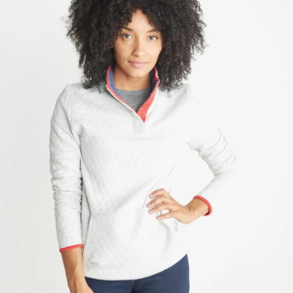 Marine Layer Reversible Lady Corbet in Ecru/Navy